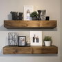 Hanah Home Raf275 Estantería Decorativa de Madera de 2 Piezas